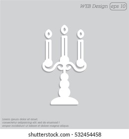 Web line icon. Candlestick.