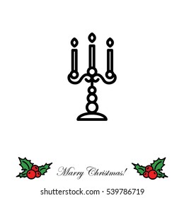 Web line icon. Candlestick.