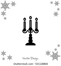 Web line icon. Candlestick.