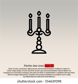 Web line icon. Candlestick.