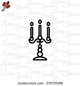 Web line icon. Candlestick.