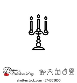 Web line icon. Candlestick.