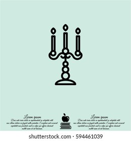 Web line icon. Candlestick.