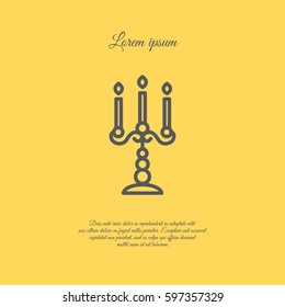 Web line icon. Candlestick.