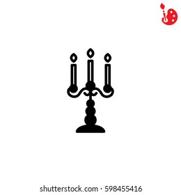 Web line icon. Candlestick.