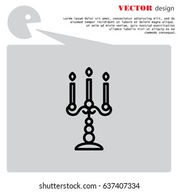 Web line icon. Candlestick.