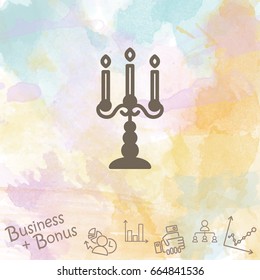 Web line icon. Candlestick.