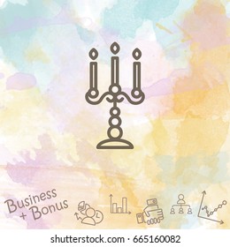 Web line icon. Candlestick.