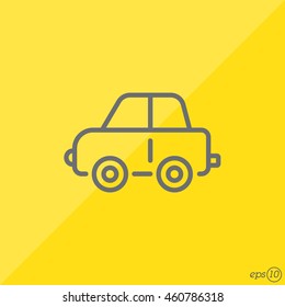 Web line icon. Car, children's toy