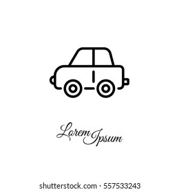 Web line icon. Car, children's toy