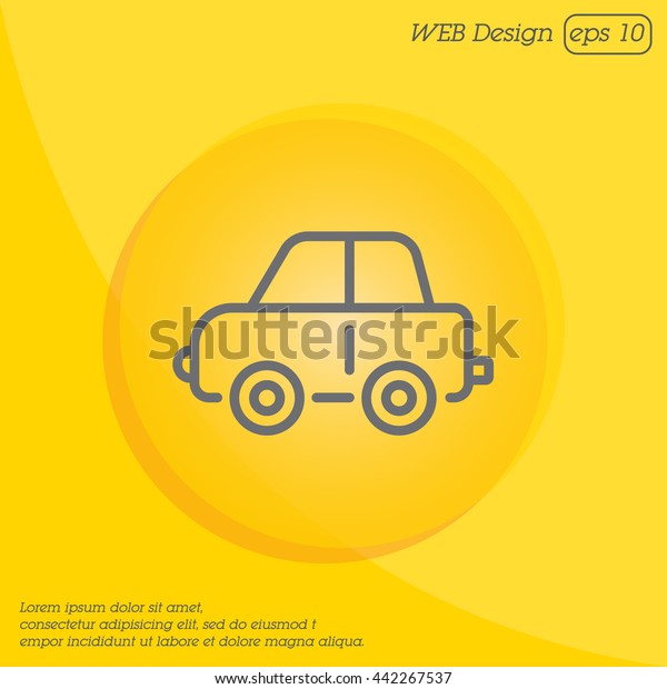 Web line icon. Car,
children's toy