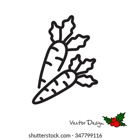 Web line icon. Carrot