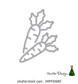 Web line icon. Carrot