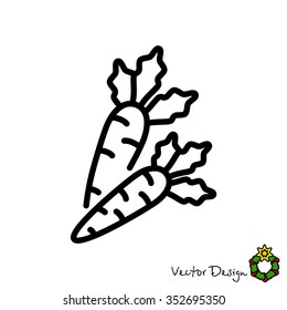 Web line icon. Carrot