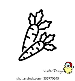 Web line icon. Carrot