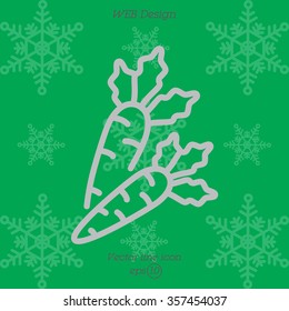 Web line icon. Carrot