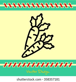 Web line icon. Carrot