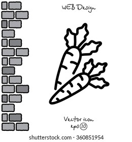Web line icon. Carrot