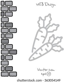 Web line icon. Carrot