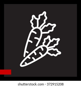 Web line icon. Carrot