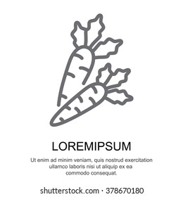 Web line icon. Carrot