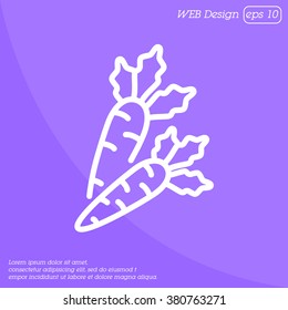 Web line icon. Carrot