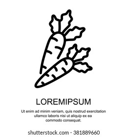 Web line icon. Carrot