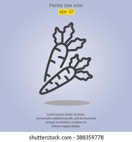Web line icon. Carrot