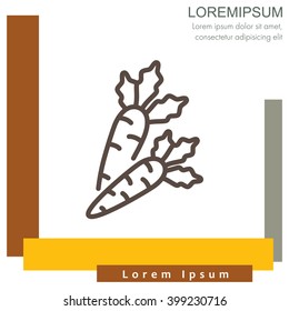 Web line icon. Carrot