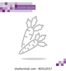 Web line icon. Carrot