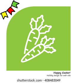 Web line icon. Carrot