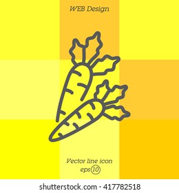 Web line icon. Carrot