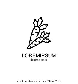 Web line icon. Carrot