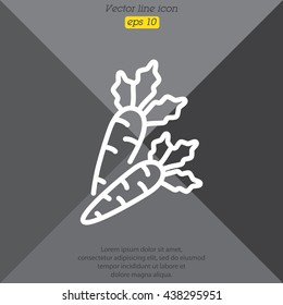 Web line icon. Carrot