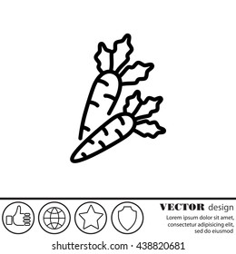 Web line icon. Carrot