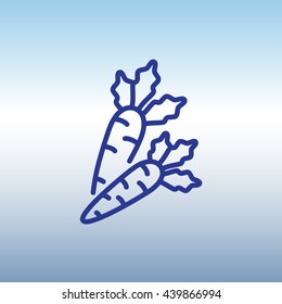 Web line icon. Carrot