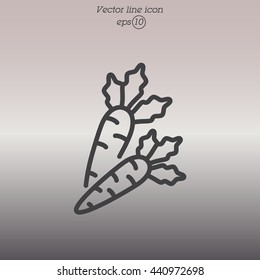 Web line icon. Carrot
