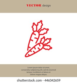 Web line icon. Carrot