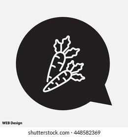 Web line icon. Carrot
