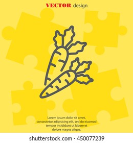 Web line icon. Carrot