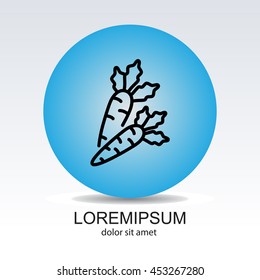 Web line icon. Carrot