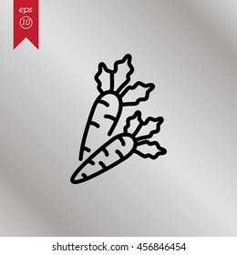 Web line icon. Carrot