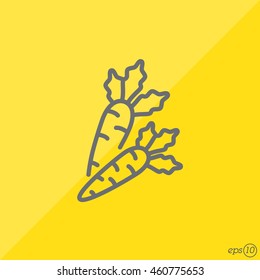 Web line icon. Carrot