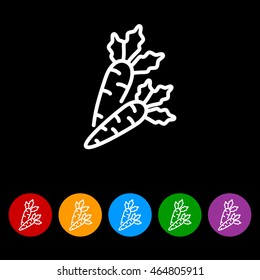 Web line icon. Carrot