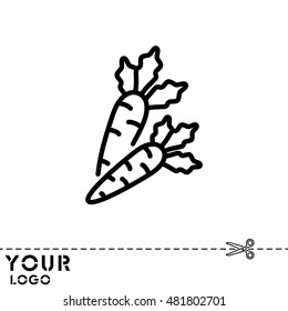 Web line icon. Carrot