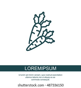 Web line icon. Carrot