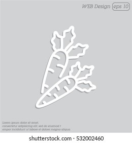 Web line icon. Carrot