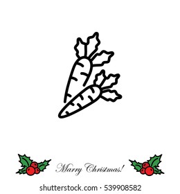 Web line icon. Carrot
