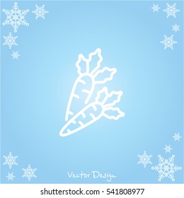 Web line icon. Carrot
