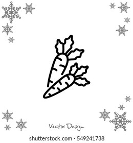 Web line icon. Carrot